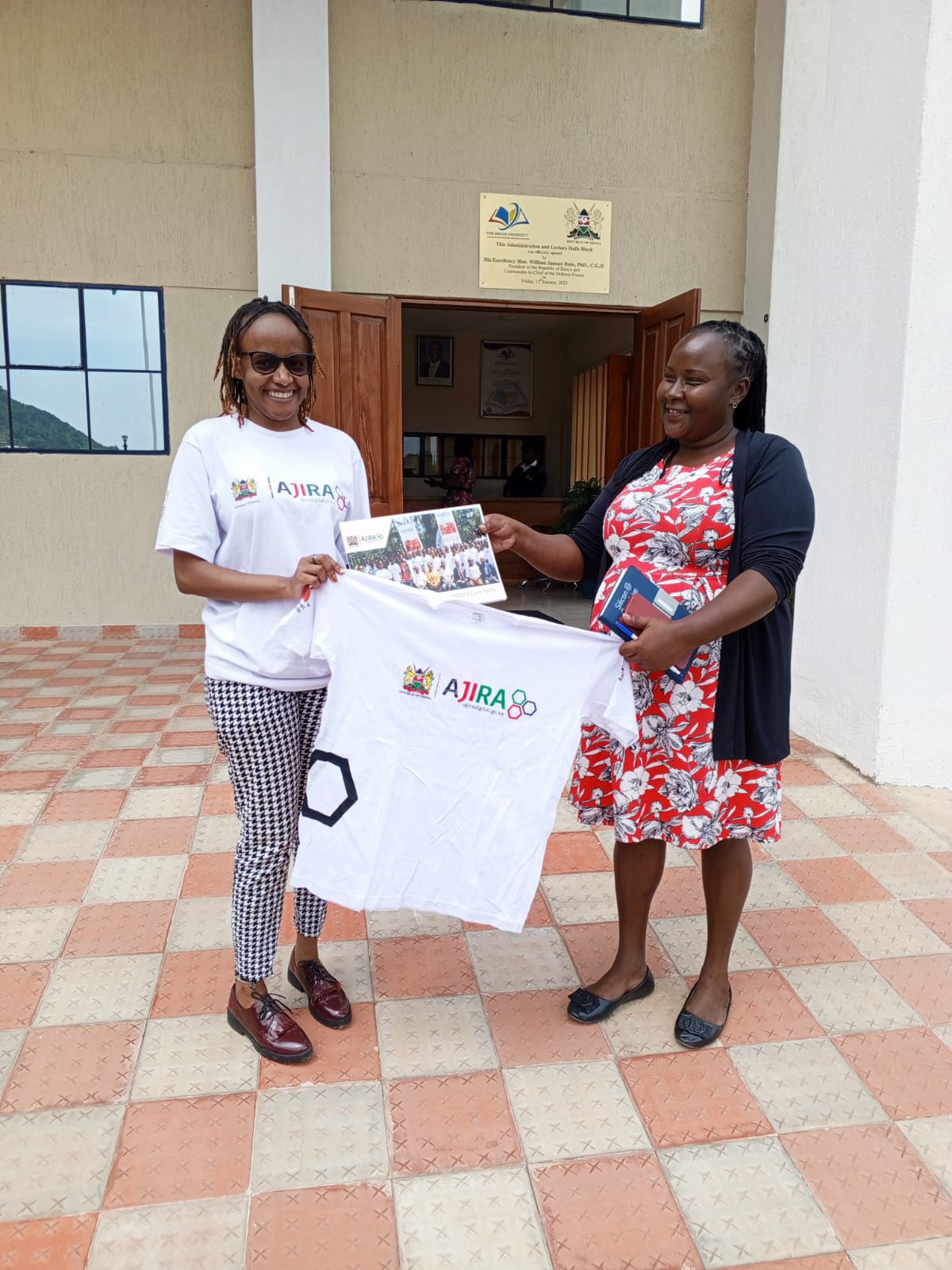 From Left: Beatrice Mwangemi-Program Operations(Ajira) and Ms. Immaculate Kioko Head ICT Department(TMU)