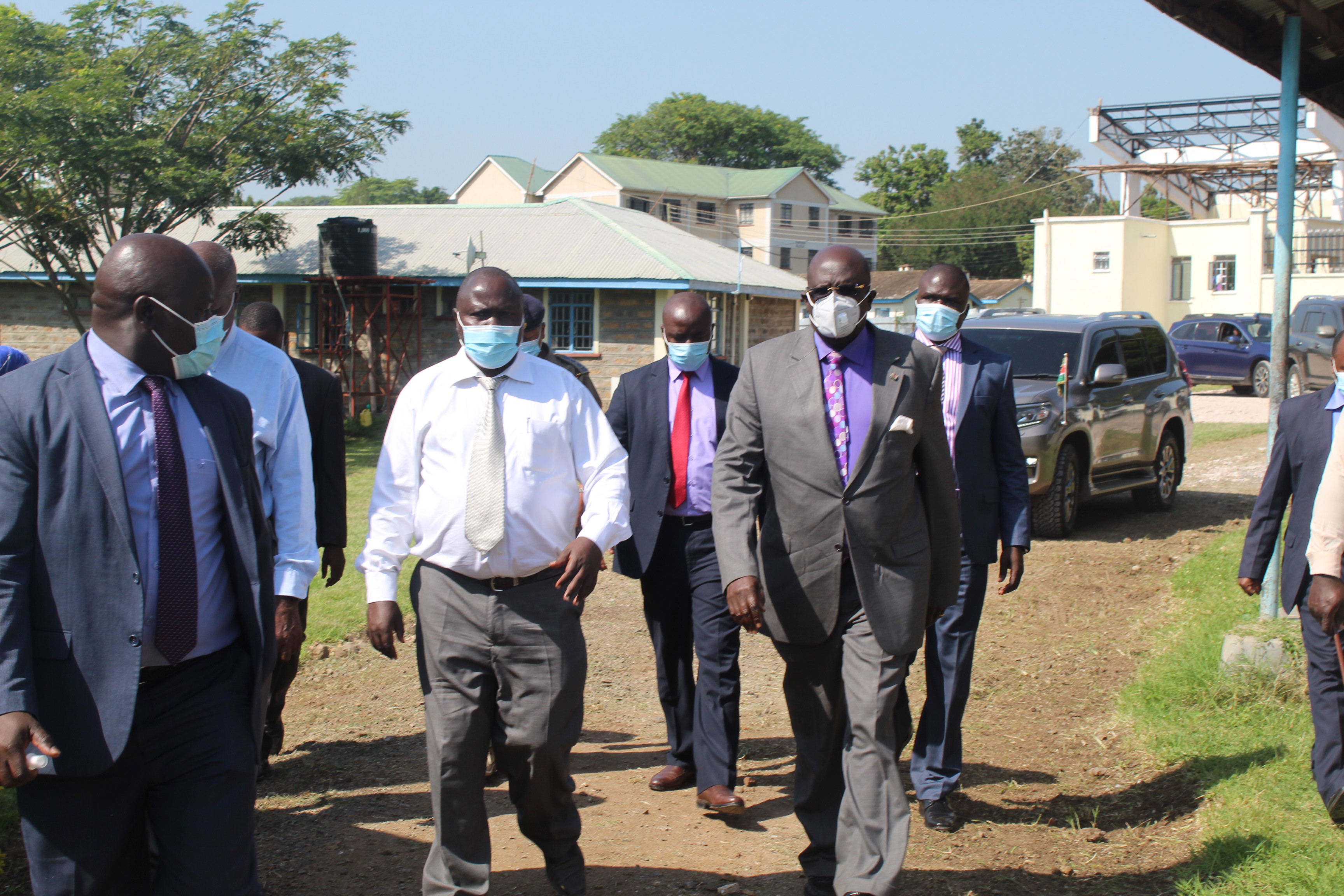 Education CS Prof. George Magoha arrives at Tom Mboya University College